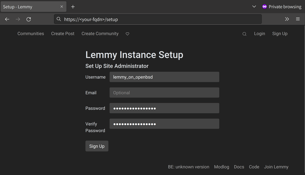 lemmy-setup